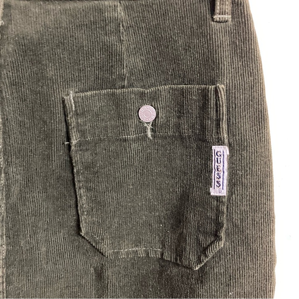 Guess Jeans Made in the USA Green Corduroy Mini Skirt, Size 29 - Picture 4 of 5